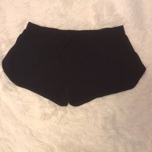 Black knit shorts